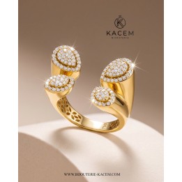 Bague en Or 18K B000053 | Bijouterie Kacem Tunisie