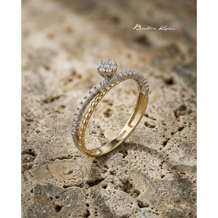 Solitaire Or Jaune 18 carats | Création Élégante | Bijouterie Kacem