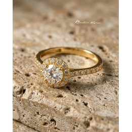 Solitaire Or Jaune 18 carats | Création Élégante | Bijouterie Kacem