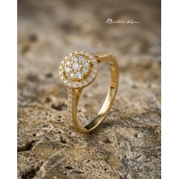 Solitaire Or Jaune 18 carats | Création Élégante | Bijouterie Kacem