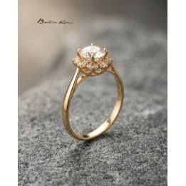 Solitaire Or Jaune 18 carats | Création Élégante | Bijouterie Kacem
