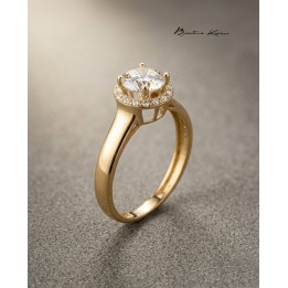 Solitaire Or Jaune 18 carats | Création Élégante | Bijouterie Kacem