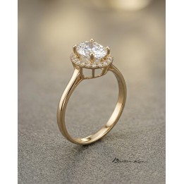Solitaire Or Jaune 18 carats | Création Élégante | Bijouterie Kacem