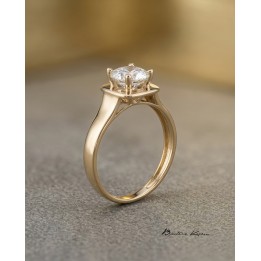 Solitaire Or Jaune 18 carats | Création Élégante | Bijouterie Kacem