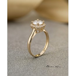 Solitaire Or Jaune 18 carats | Création Élégante | Bijouterie Kacem