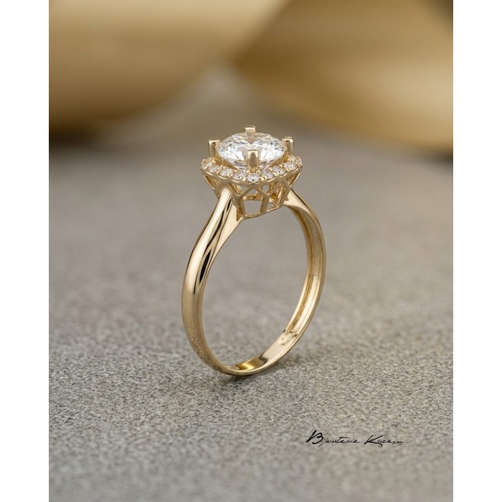 Solitaire Or Jaune 18 carats | Création Élégante | Bijouterie Kacem