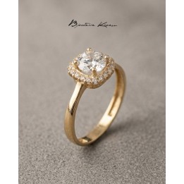 Solitaire Or Jaune 18 carats | Création Élégante | Bijouterie Kacem