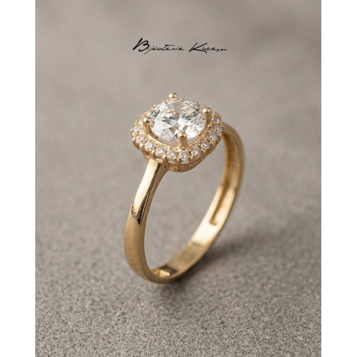 Solitaire Or Jaune 18 carats | Création Élégante | Bijouterie Kacem