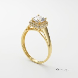 Solitaire Or Jaune 18 carats | Création Élégante | Bijouterie Kacem