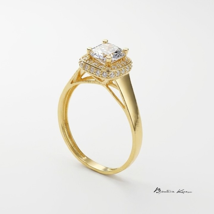 Solitaire Or Jaune 18 carats | Création Élégante | Bijouterie Kacem