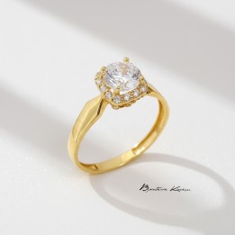 Solitaire Or Jaune 18 carats | Création Élégante | Bijouterie Kacem