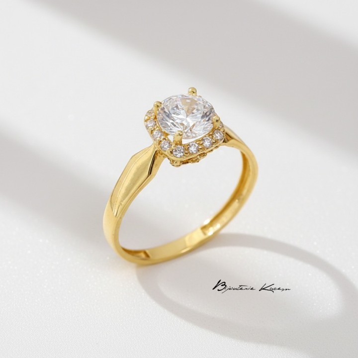 Solitaire Or Jaune 18 carats | Création Élégante | Bijouterie Kacem