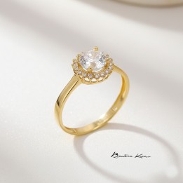 Solitaire Or Jaune 18 carats | Création Élégante | Bijouterie Kacem